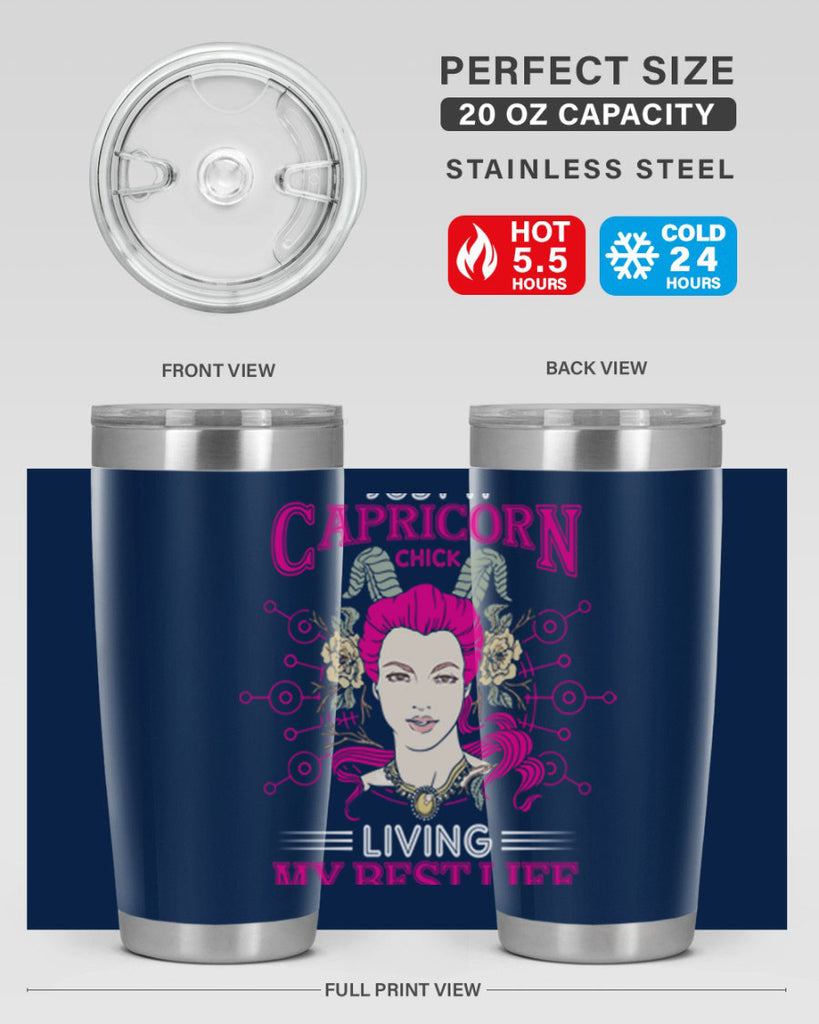 Capricorn chick 193#- zodiac- Tumbler