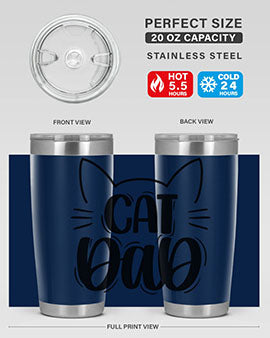 Cat Dad Style 81#- cat- Tumbler