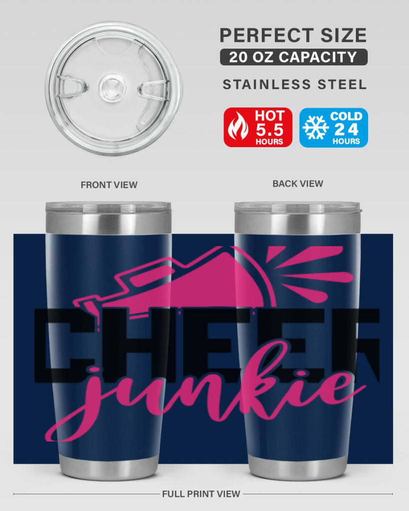 Cheer junkie 1390#- cheer- Tumbler