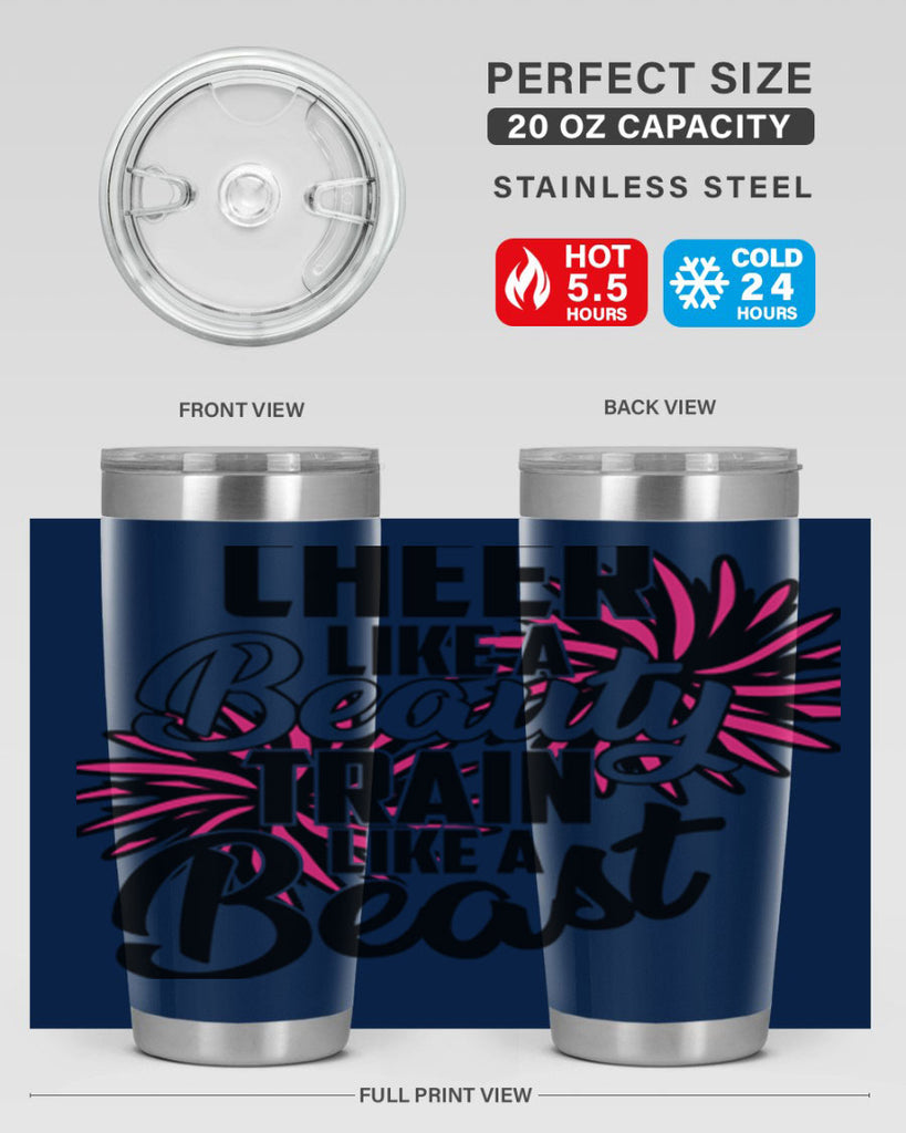 Cheer like a Beauty Train like a Beast 1388#- cheer- Tumbler