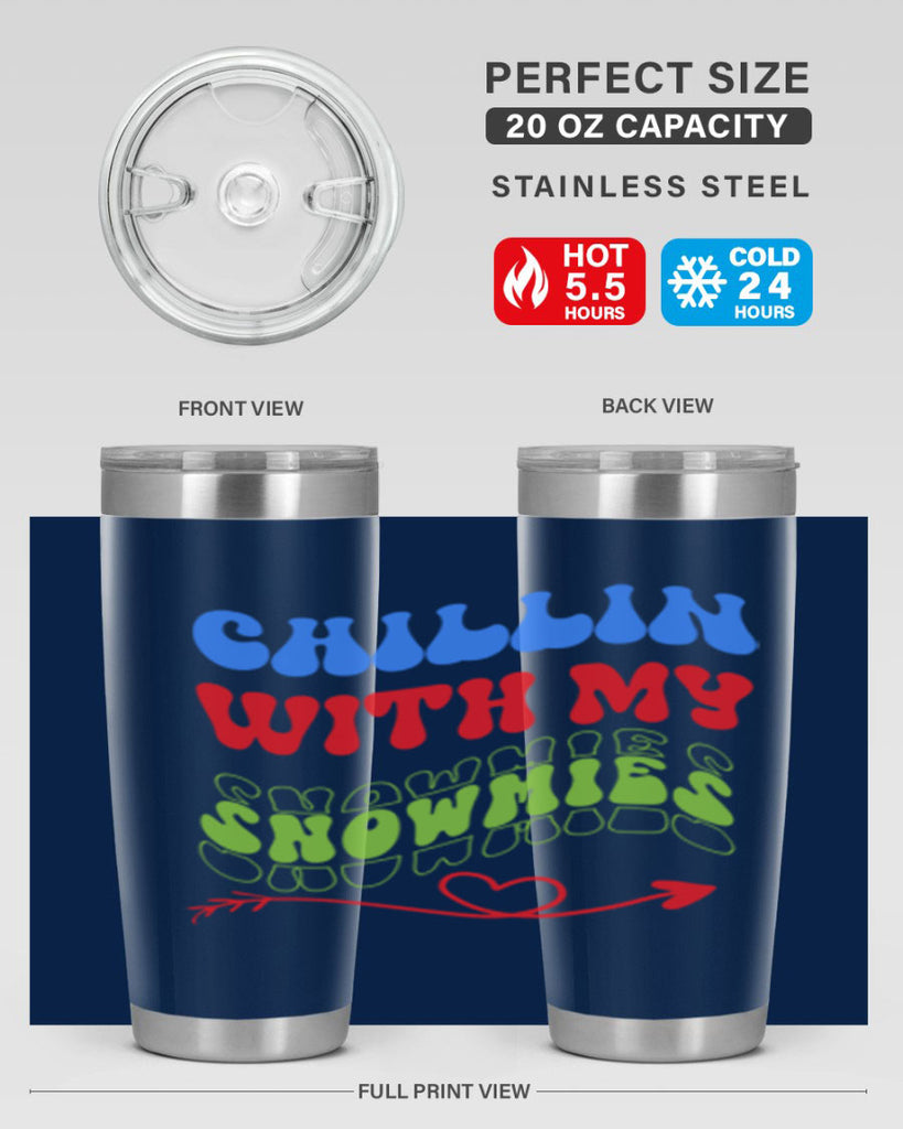Chillin with my snowmies 42#- winter- Tumbler