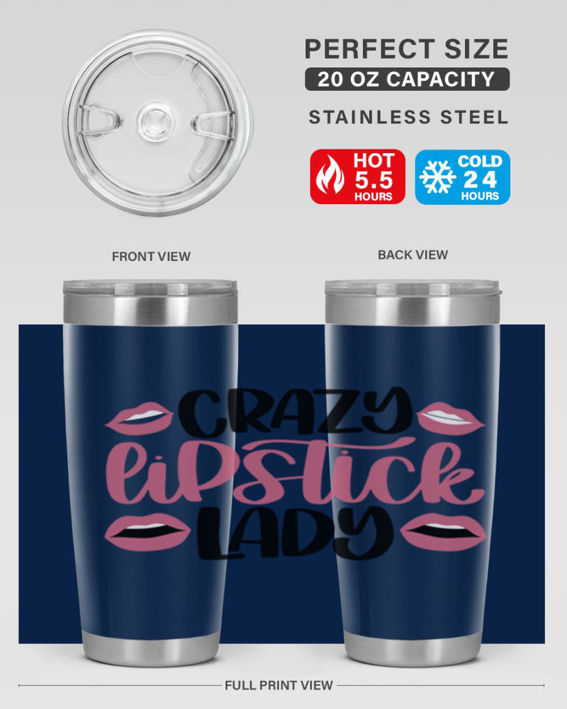 Crazy Lipstick Lady Style 107#- make up- Tumbler