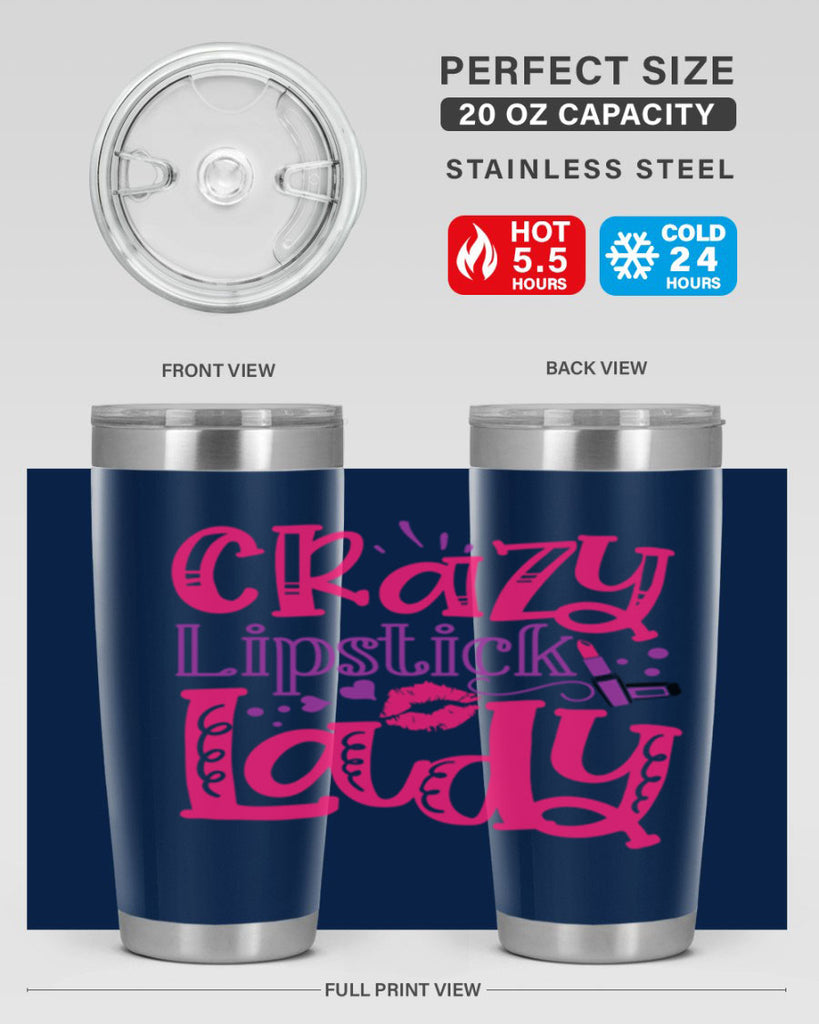Crazy Lipstick Lady Style 241#- make up- Tumbler