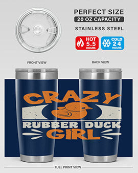 Crazy Rubber Duck Girl Style 4#- duck- Tumbler