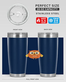 Cute Owl A TurtleRabbit 2#- owl- Tumblers