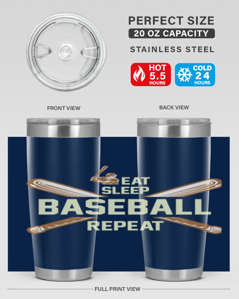 Eat 1285#- baseball- Tumbler