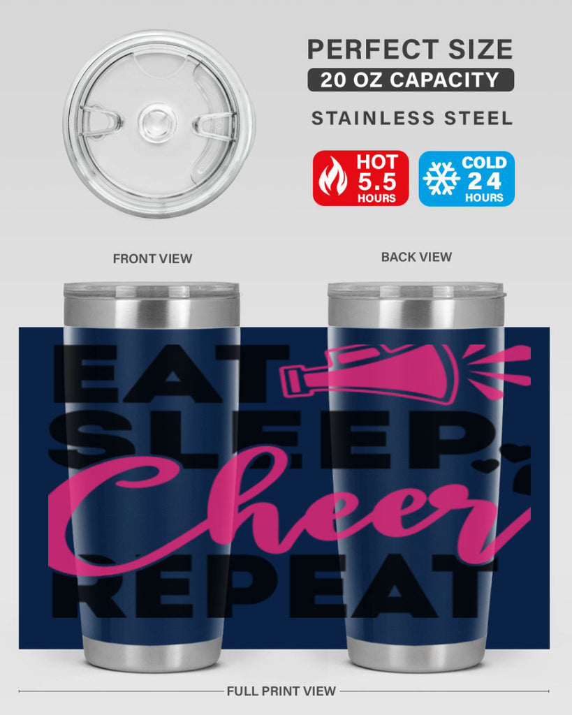 Eat Sleep Cheer Repeate 1315#- cheer- Tumbler