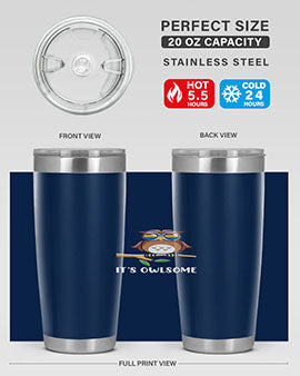 Funny Owl Gift Im Owlsome A TurtleRabbit 7#- owl- Tumblers