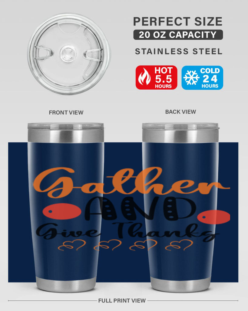 Gather And Give Thanks 188#- fall- Tumbler