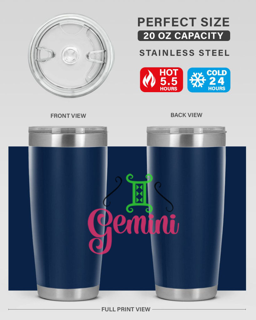 Gemini 224#- zodiac- Tumbler