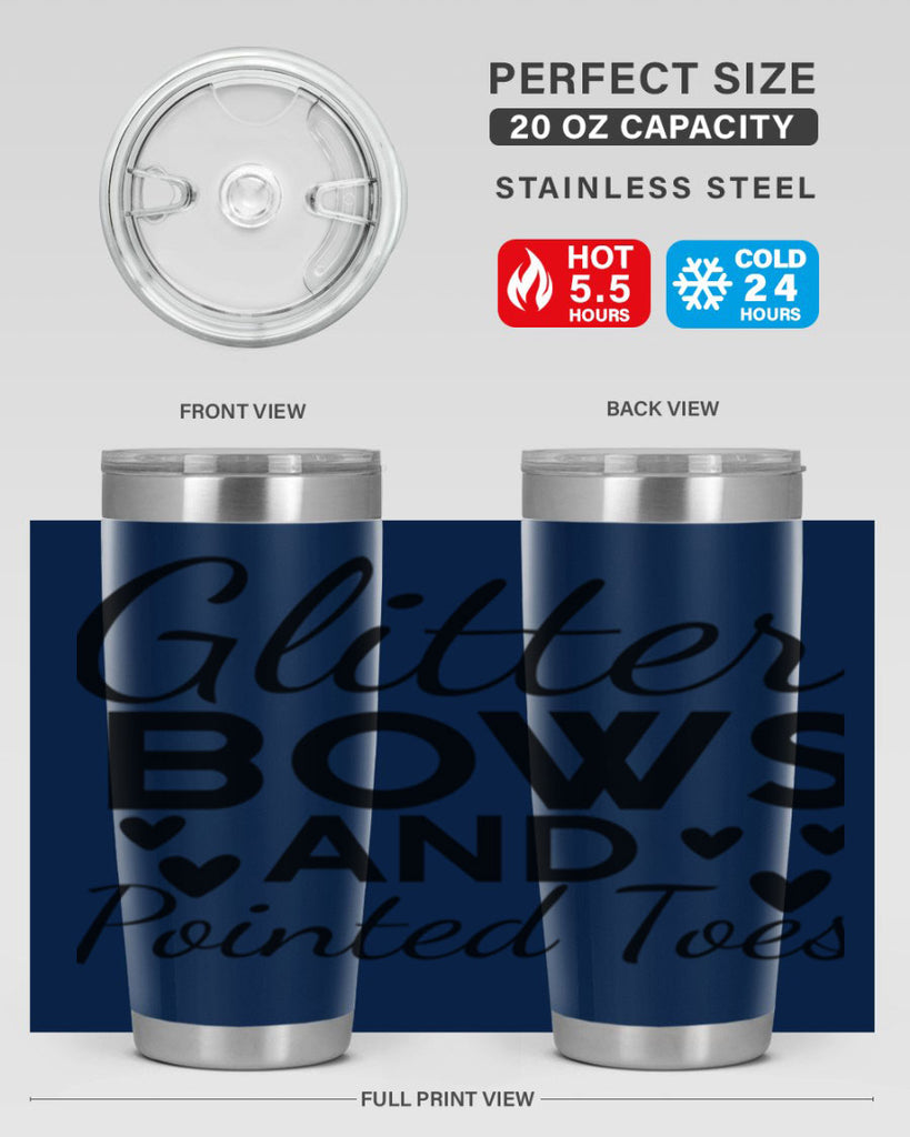 Glitter Bows and Pointed Toes 43#- ballet- Tumbler
