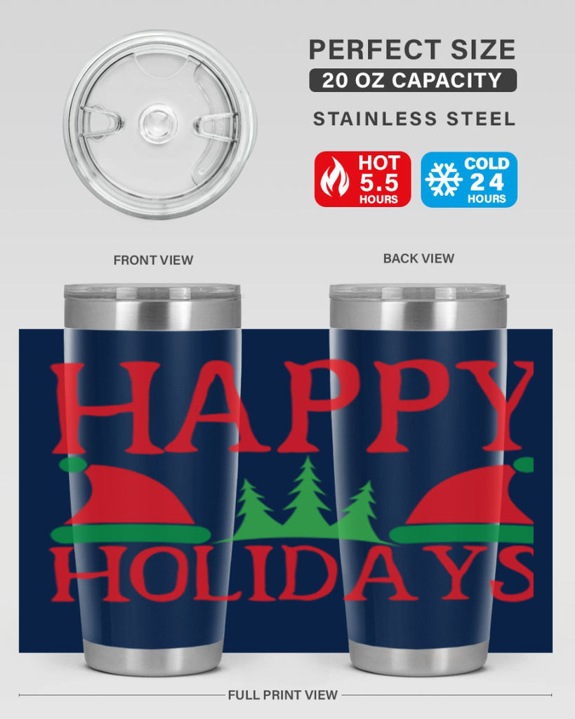 Happy Holidays 136#- winter- Tumbler