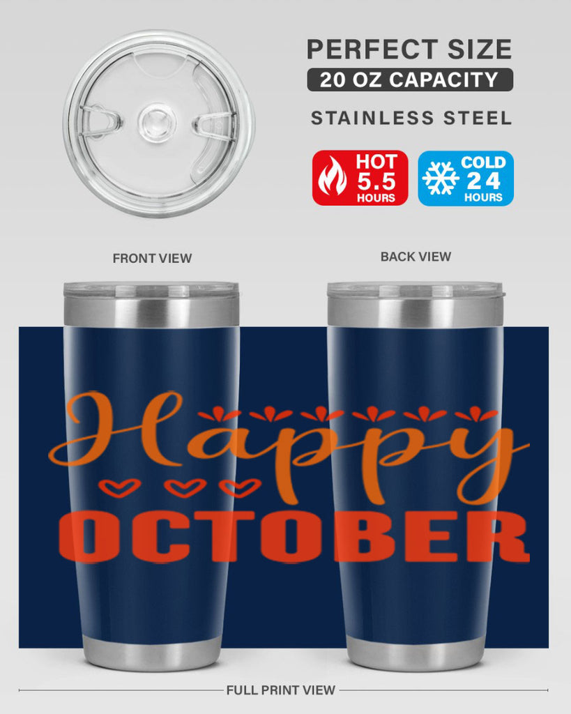 Happy October Design 237#- fall- Tumbler
