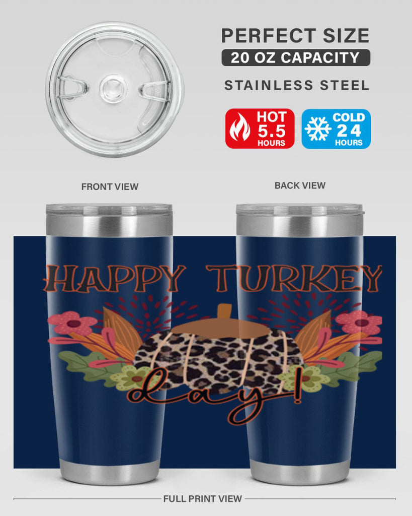 Happy turkey day 253#- fall- Tumbler