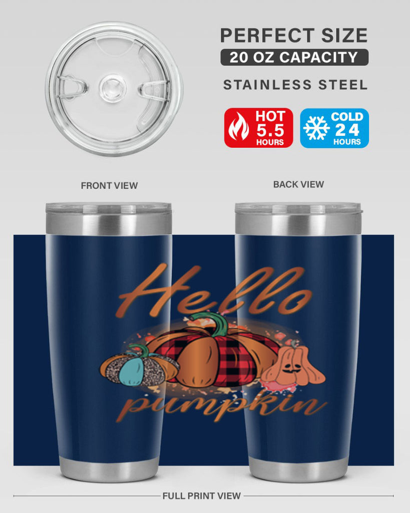 Hello Pumpkin 284#- fall- Tumbler
