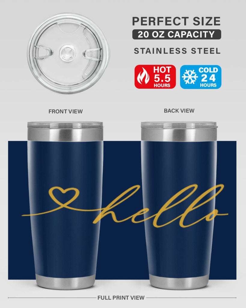 Hello heart183#- spring- Tumbler