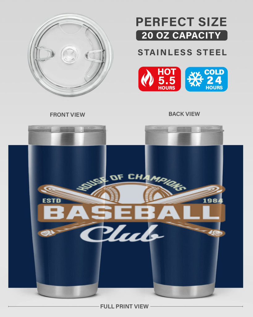 House 1178#- baseball- Tumbler