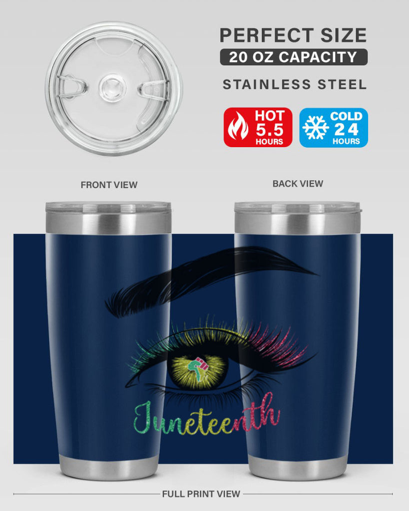 Juneteenth 1865 GirlS Eye 3#- Juneteenth- tumbler