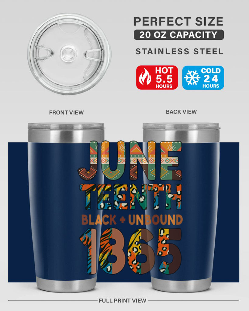 Juneteenth Black Unbound 1865 Png 33#- Juneteenth- tumbler