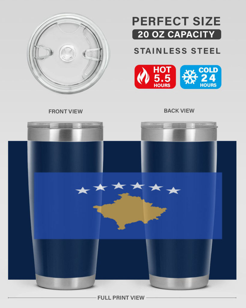 Kosovo 108#- world flags- Tumbler