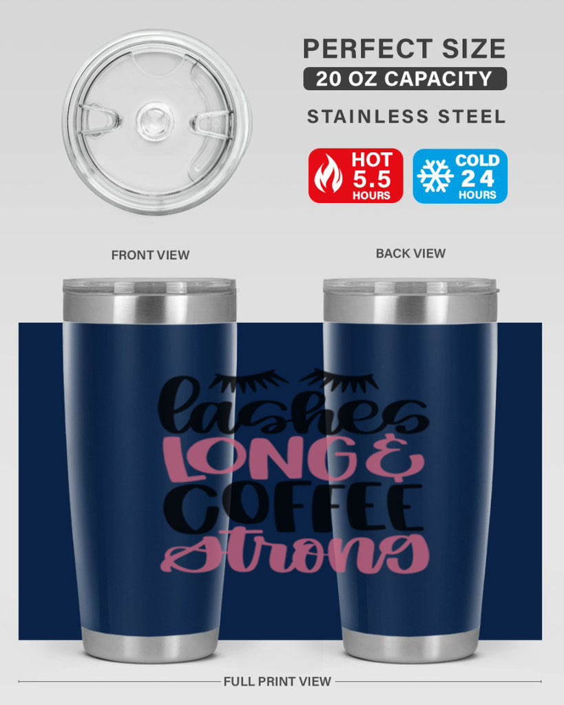 Lashes Long Coffee Strong Style 67#- make up- Tumbler