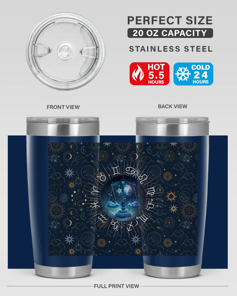 Libra Straight 317#- zodiac- Tumbler