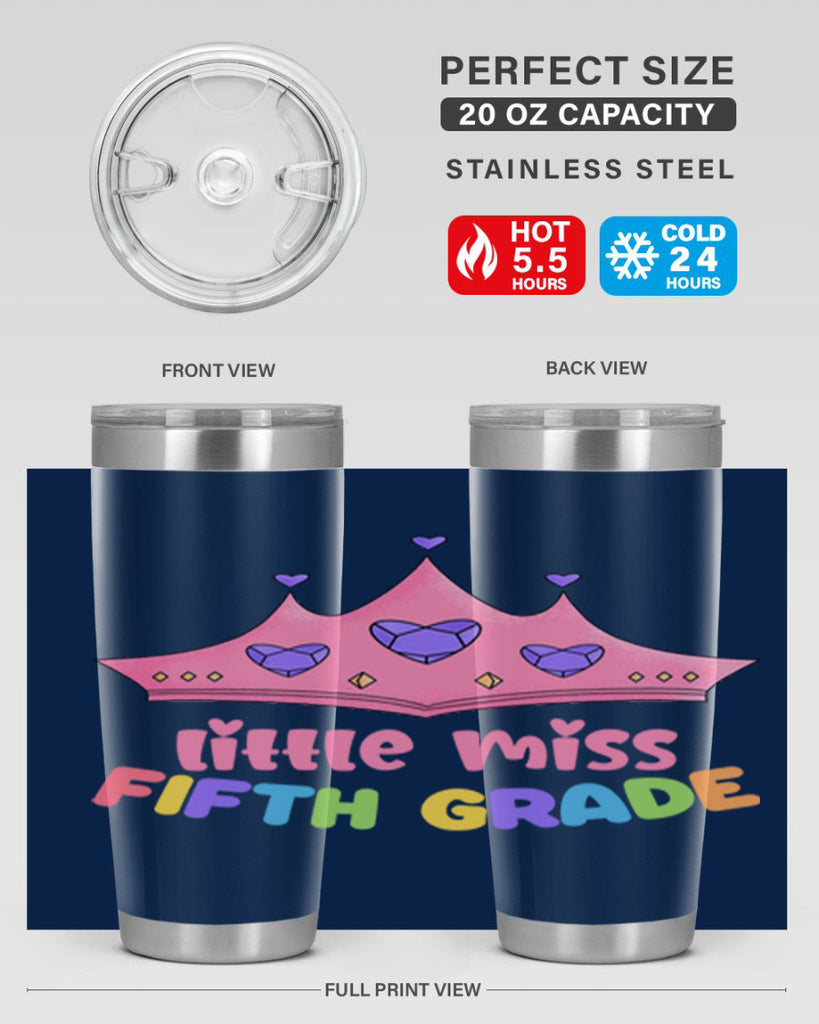 Little Miss 5th Grade 18#- 5th grade- Tumbler