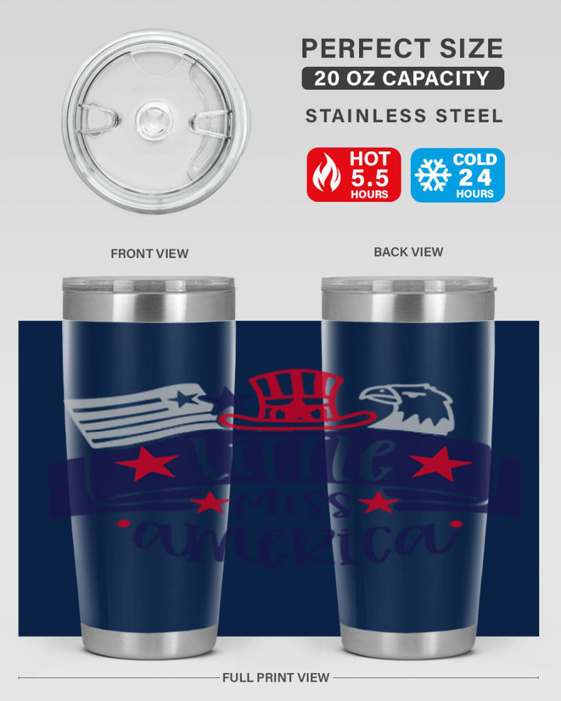 Little Miss America Style 162#- Fourt Of July- Tumbler