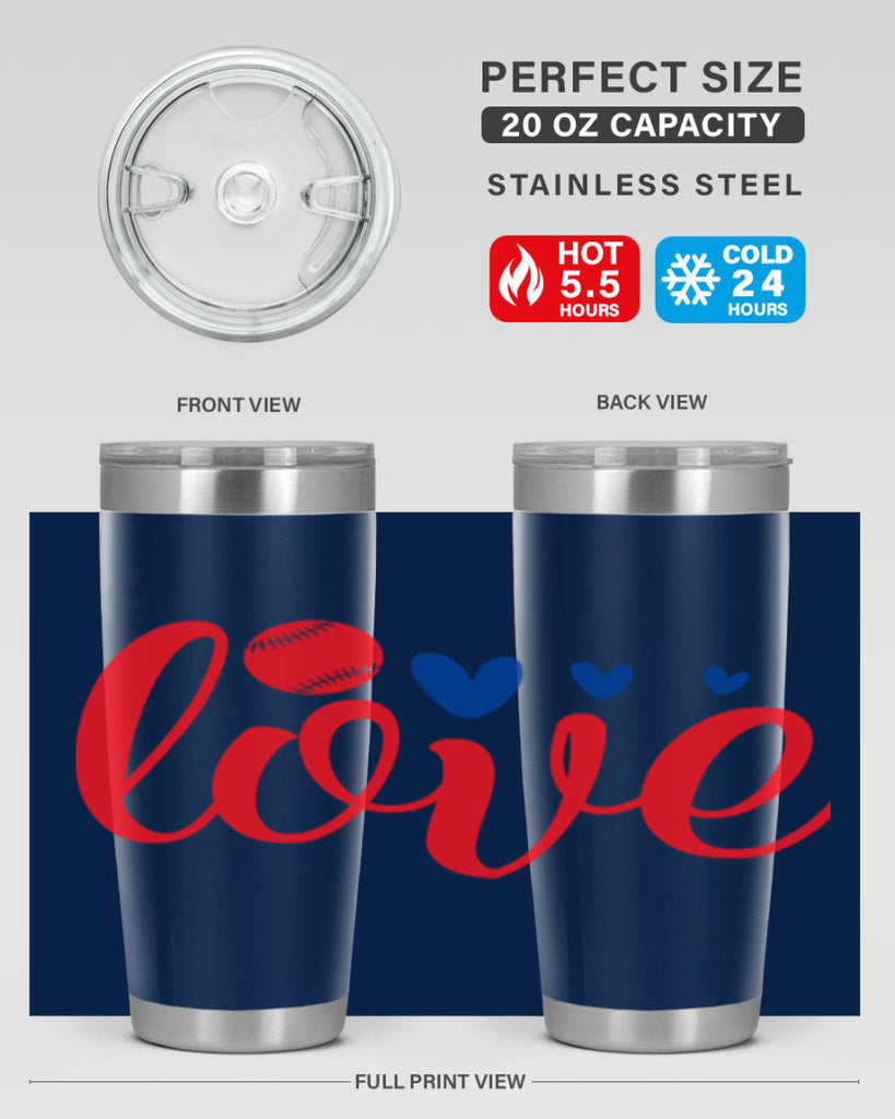 Love 2052#- baseball- Tumbler