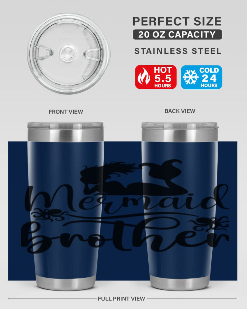 Mermaid Brother 355#- mermaid- Tumbler