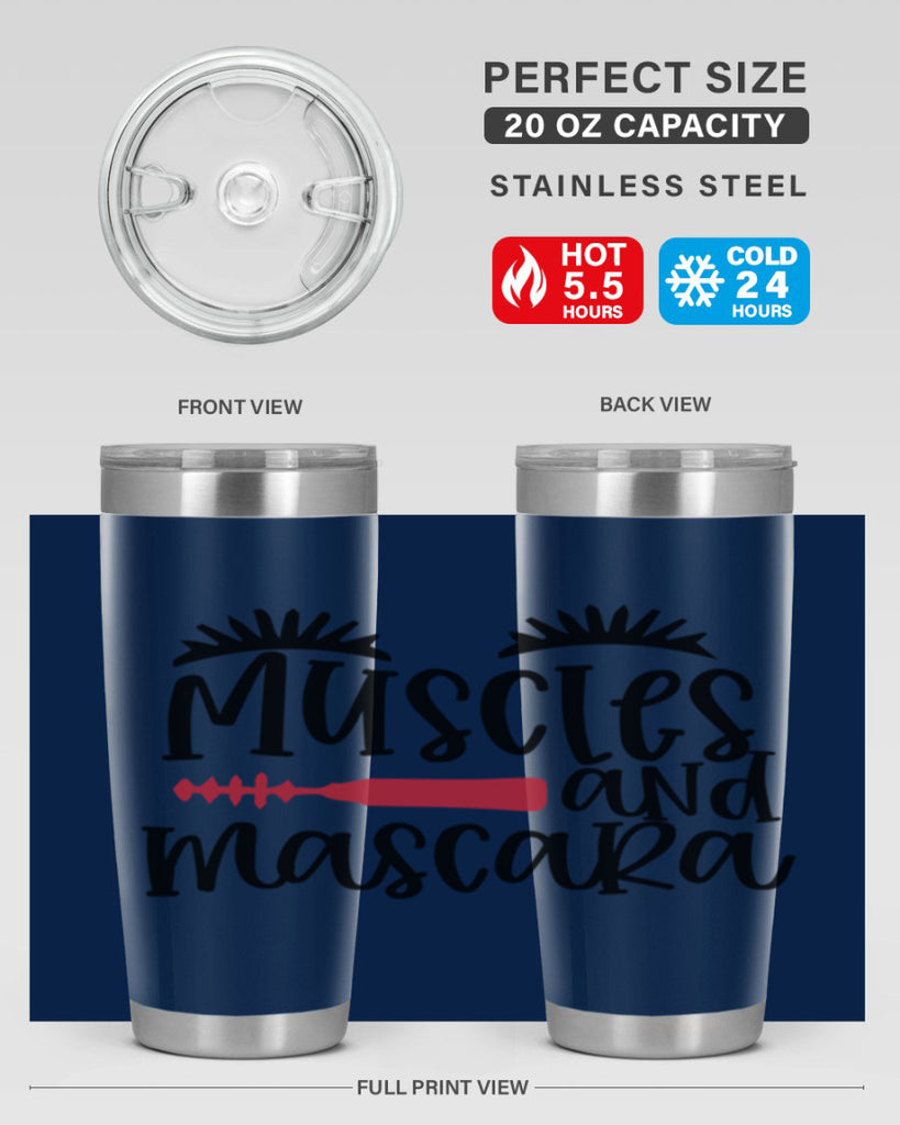 Muscles and mascara design Style 221#- make up- Tumbler