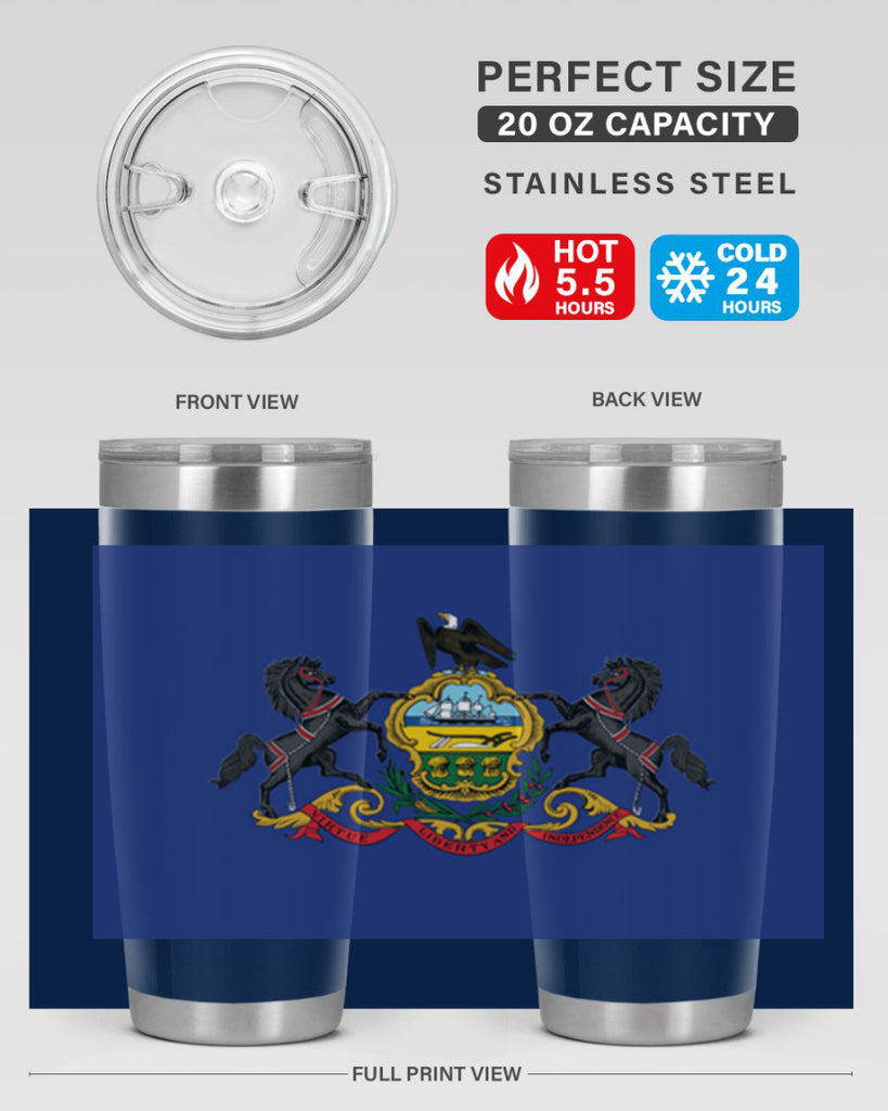 Pensilvania 14#- Us Flags- Tumbler