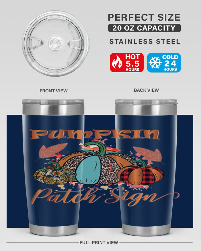 Pumpkin Patch Sign 530#- fall- Tumbler