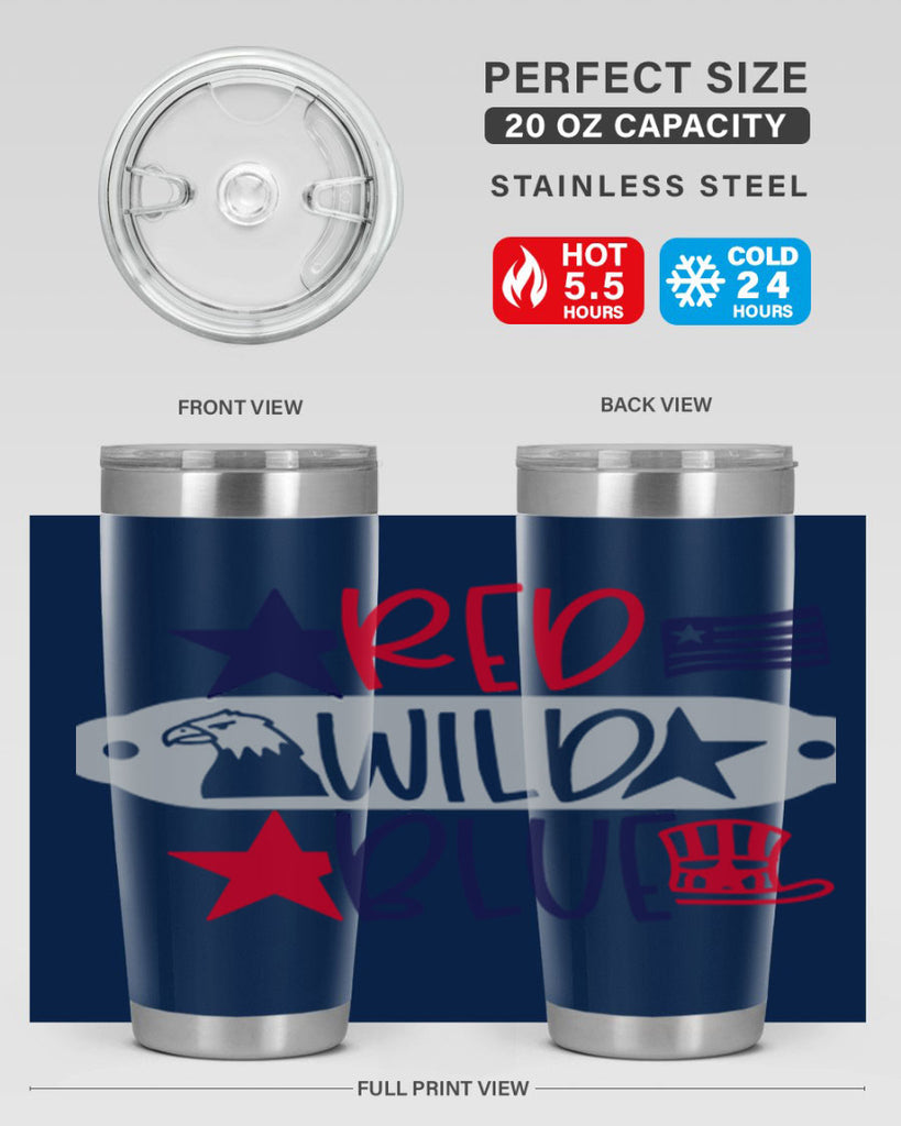 Red Wild Blue Style 171#- Fourt Of July- Tumbler