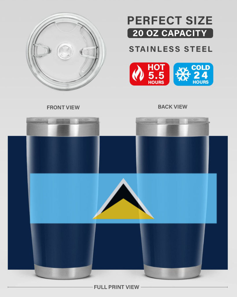 Saint Lucia 51#- world flags- Tumbler