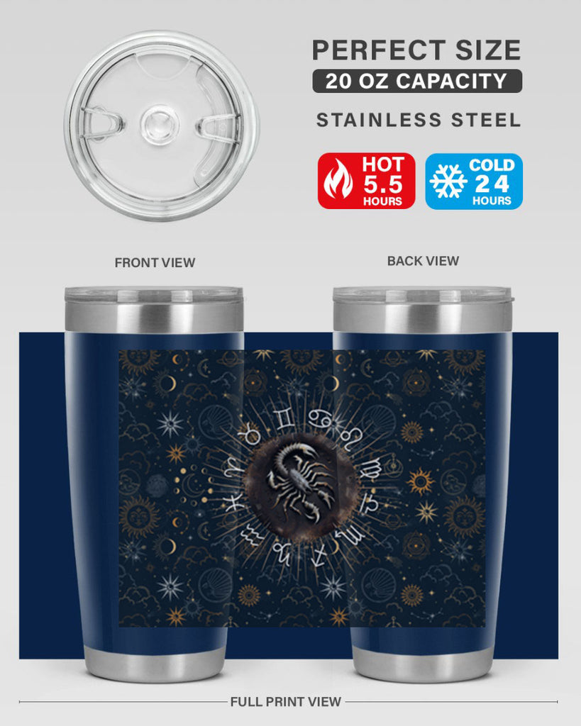 Scorpius Straight 466#- zodiac- Tumbler
