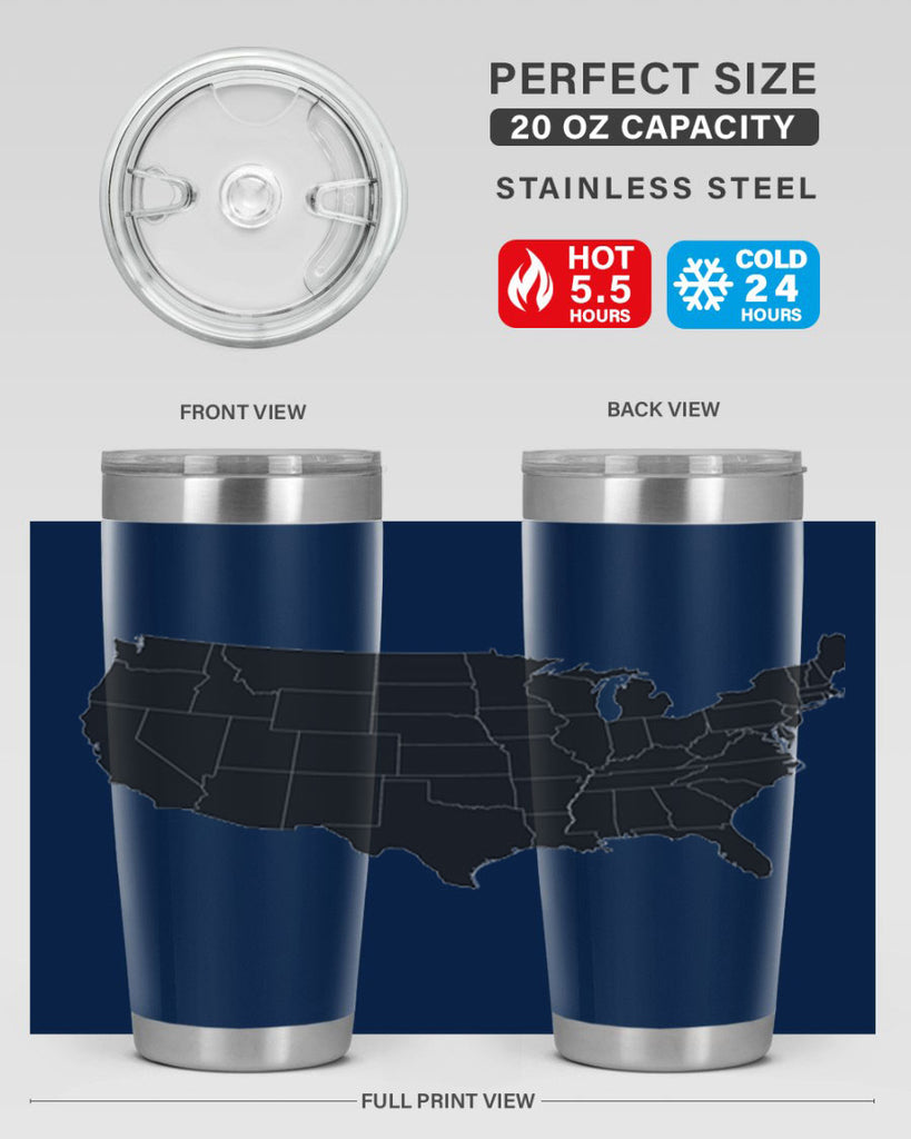 Separate Color Map Style 71#- Fourt Of July- Tumbler