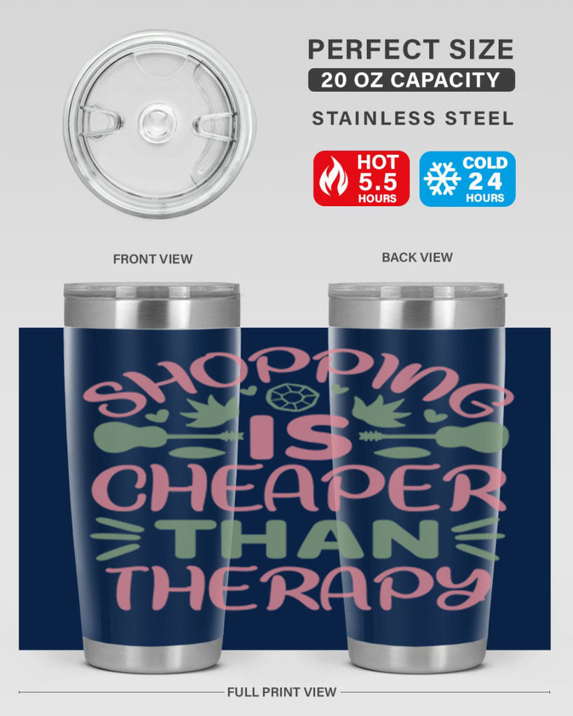 Shopping Is Cheaper Than Therapy 143#- fashion- Cotton Tank