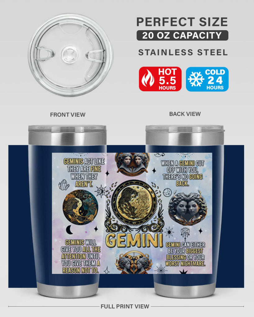StraightGemini 472#- zodiac- Tumbler