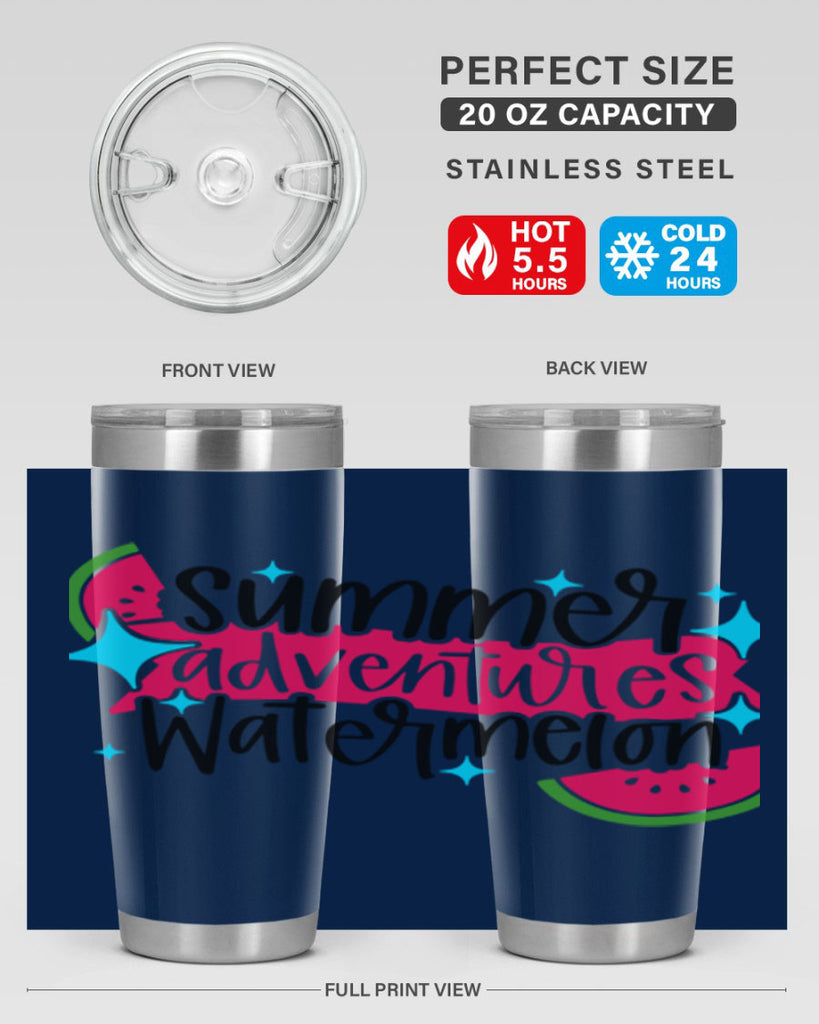 Summer Adventures Watermelon Style 23#- summer- Tumbler