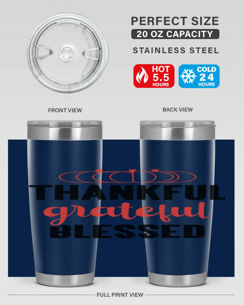 Thankful grateful blessed 603#- fall- Tumbler