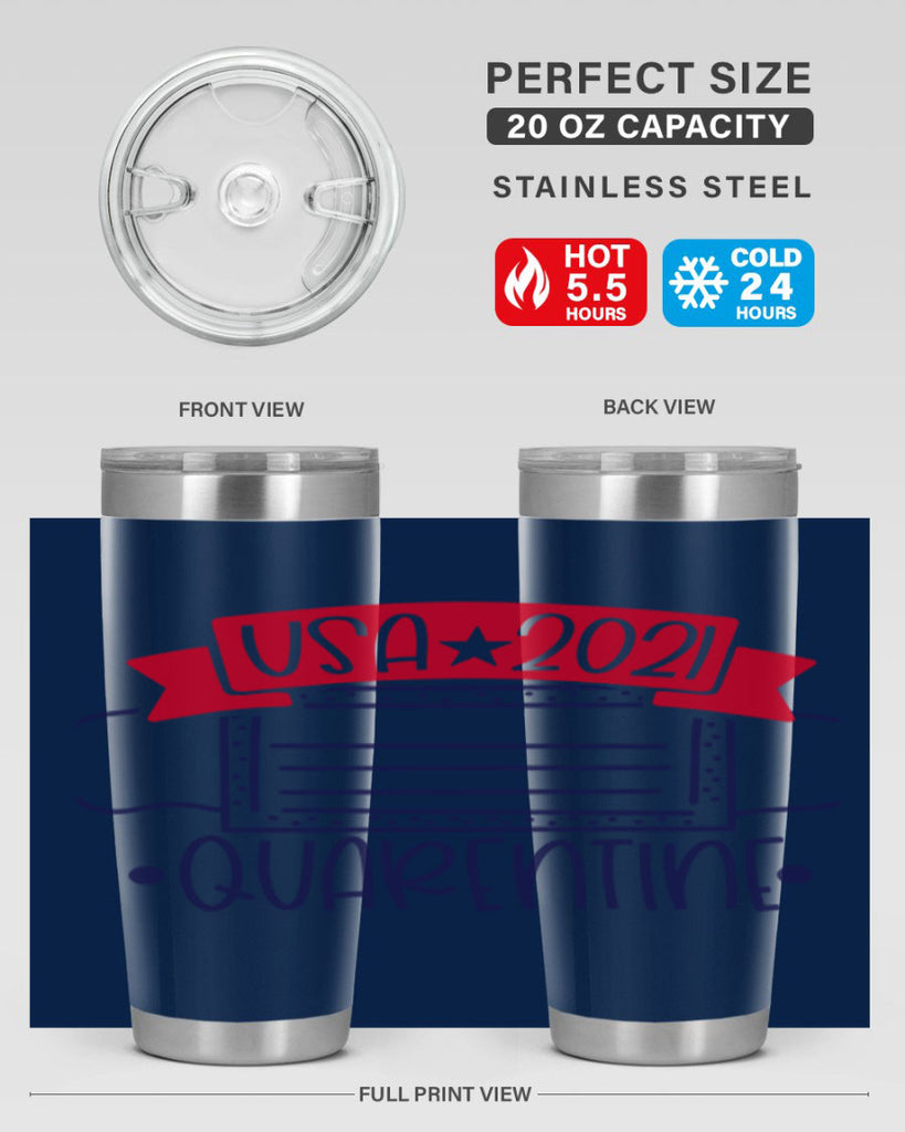 USA Quarentine Style 183#- Fourt Of July- Tumbler