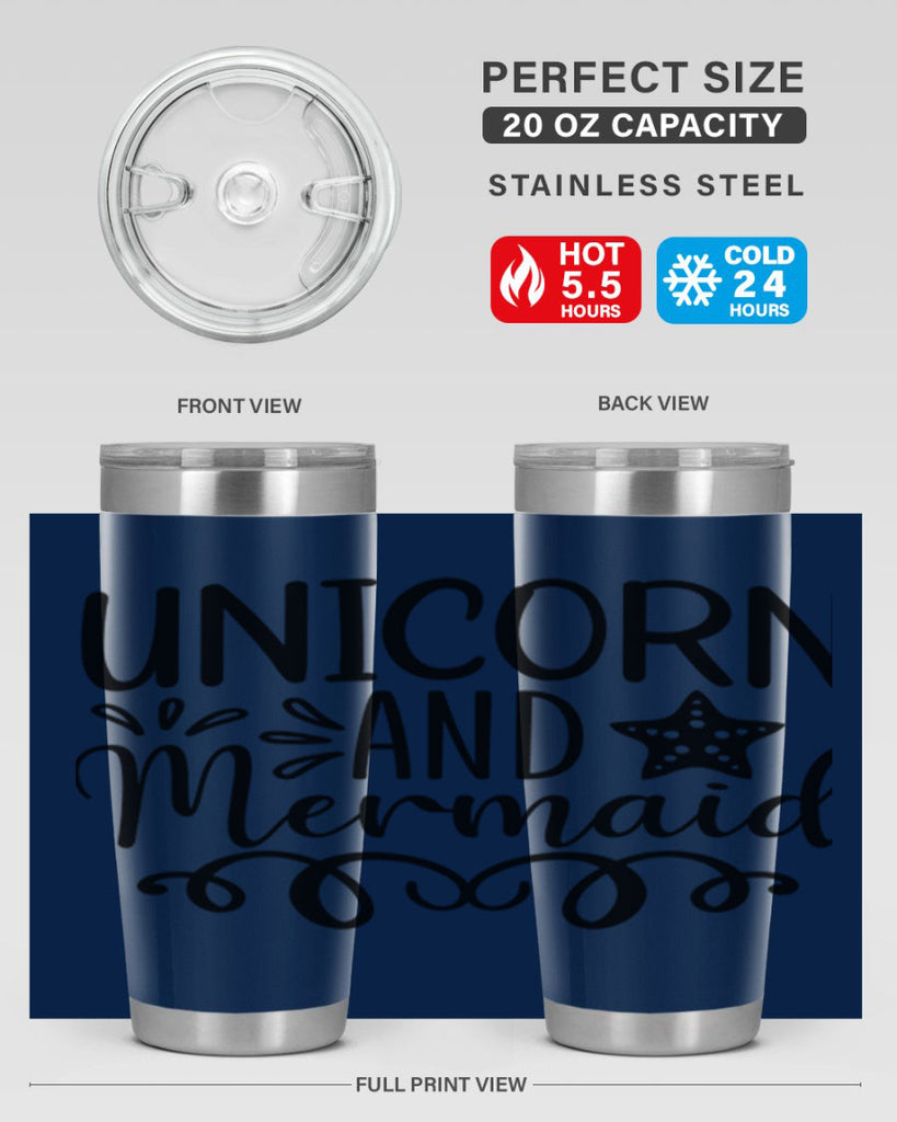 Unicorn And Mermaid 658#- mermaid- Tumbler