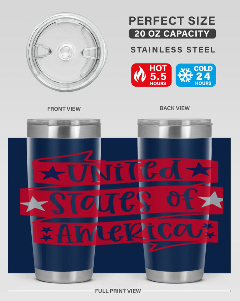United States Of America Style 177#- Fourt Of July- Tumbler