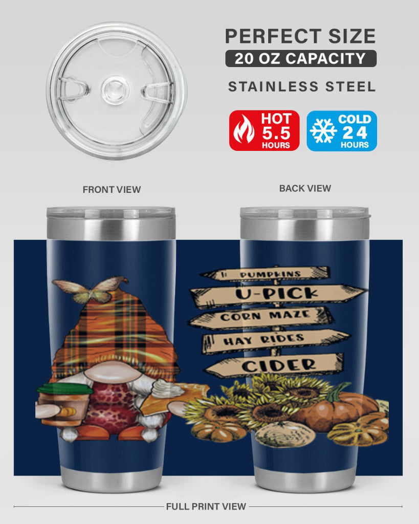 VintageFallGnome 625#- fall- Tumbler
