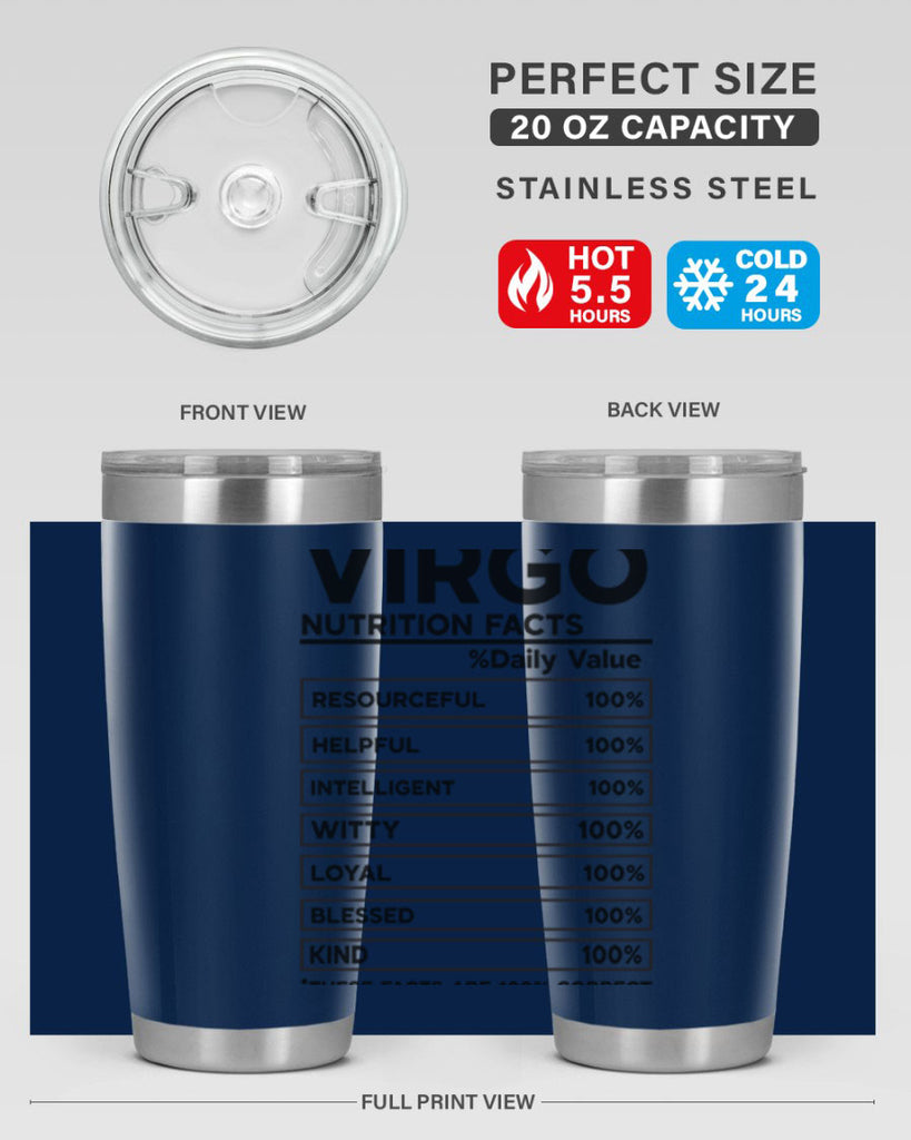 Virgo Nutrition Facts 530#- zodiac- Tumbler