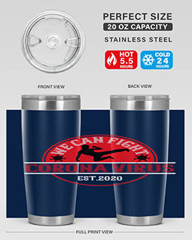 We Can Fight Corona Virus Est Style 11#- corona virus- Tumbler