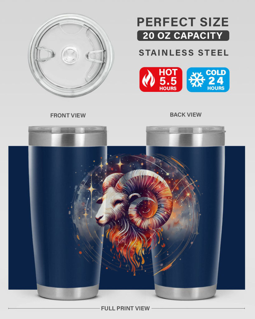 aries 125#- zodiac- Tumbler