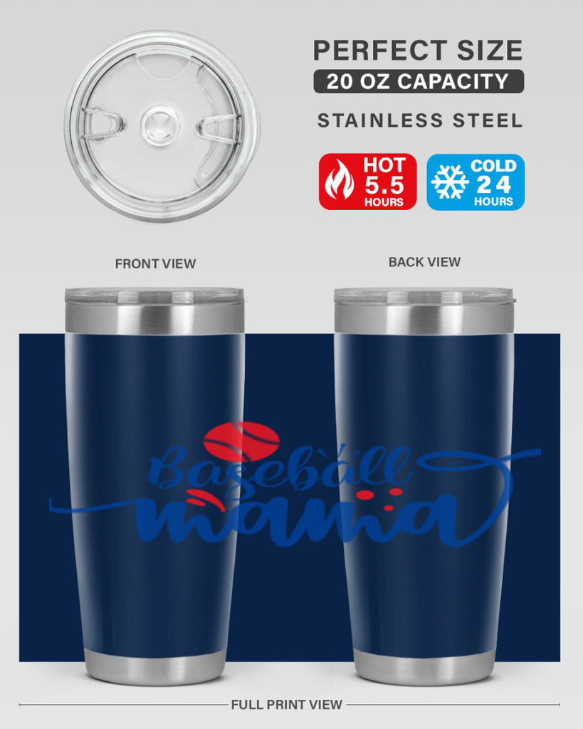baseball mama 2208#- baseball- Tumbler