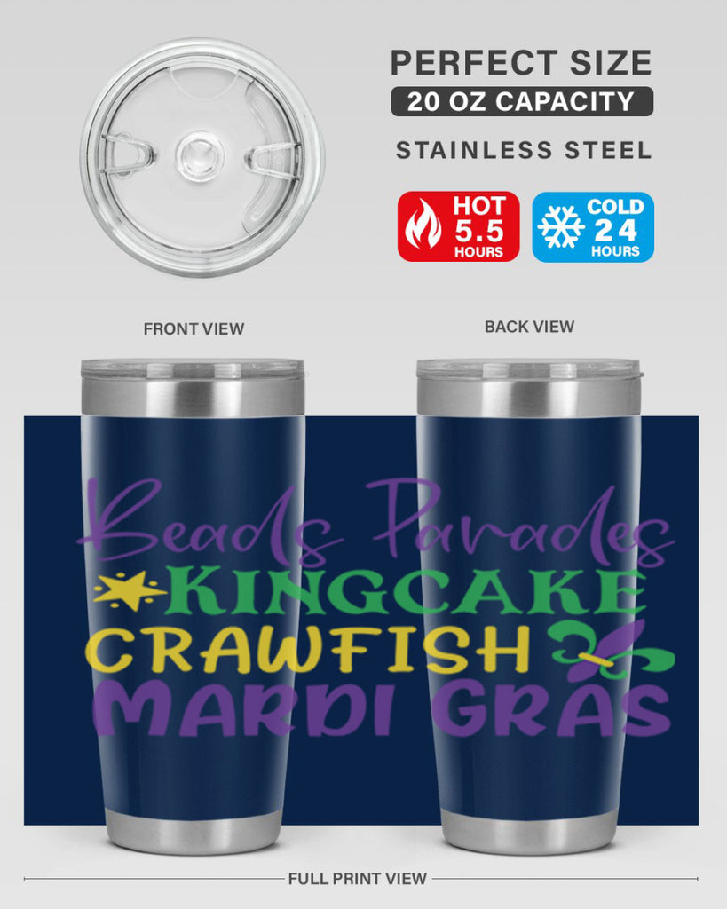 beads parades kingcake crawfish mardi gras 85#- mardi gras- Tumbler